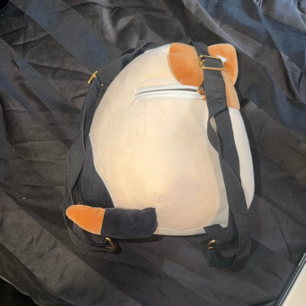 Squishmallows Cam the Calico Cat 3D Plush Backpack NWT Adjustable Straps